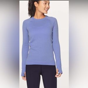 EUC with flaw- Lululemon‎ Rest Less Pullover Hydrangea Blue